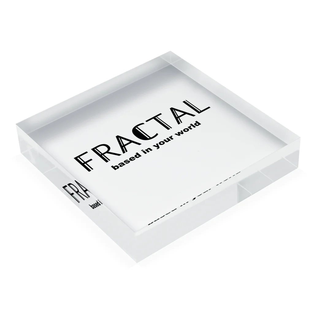 fractal_jpのロゴ Acrylic Block :placed flat