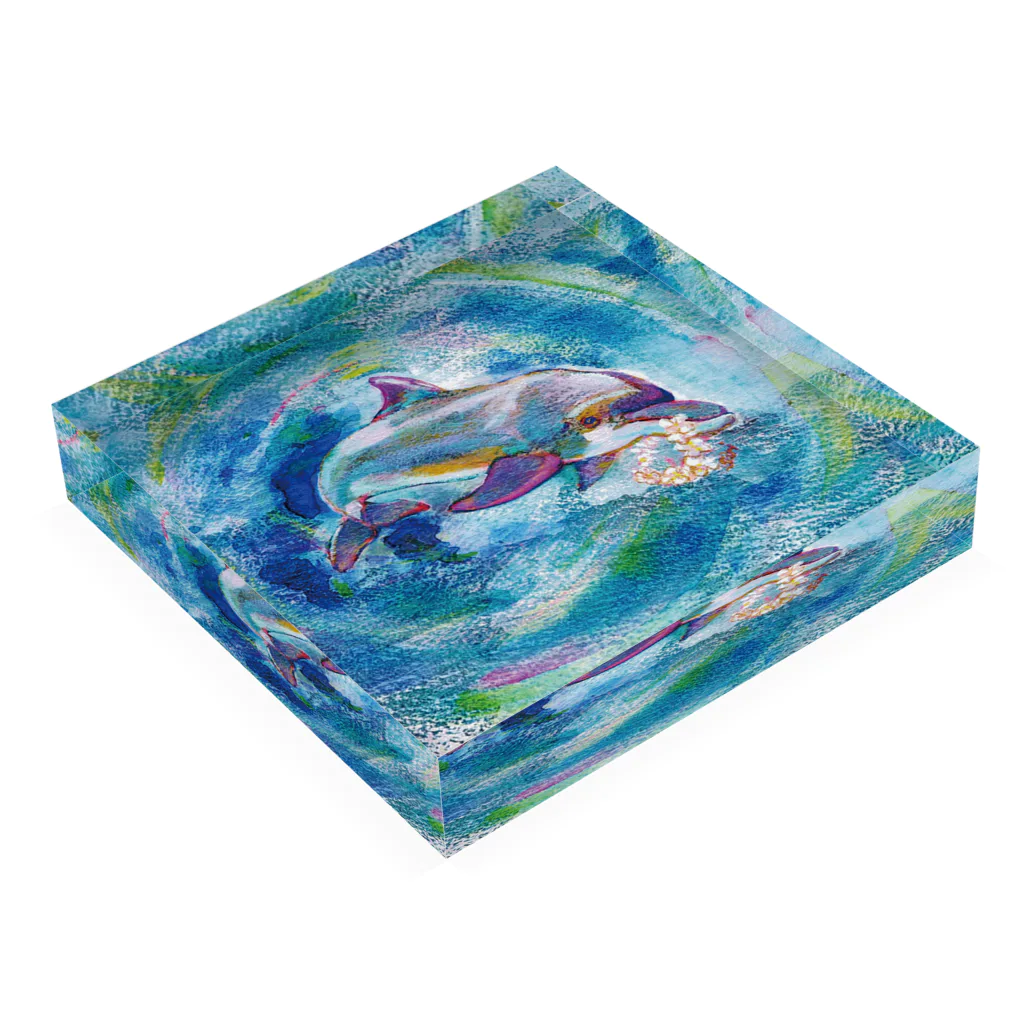 Sariiroのaquaaura Acrylic Block :placed flat