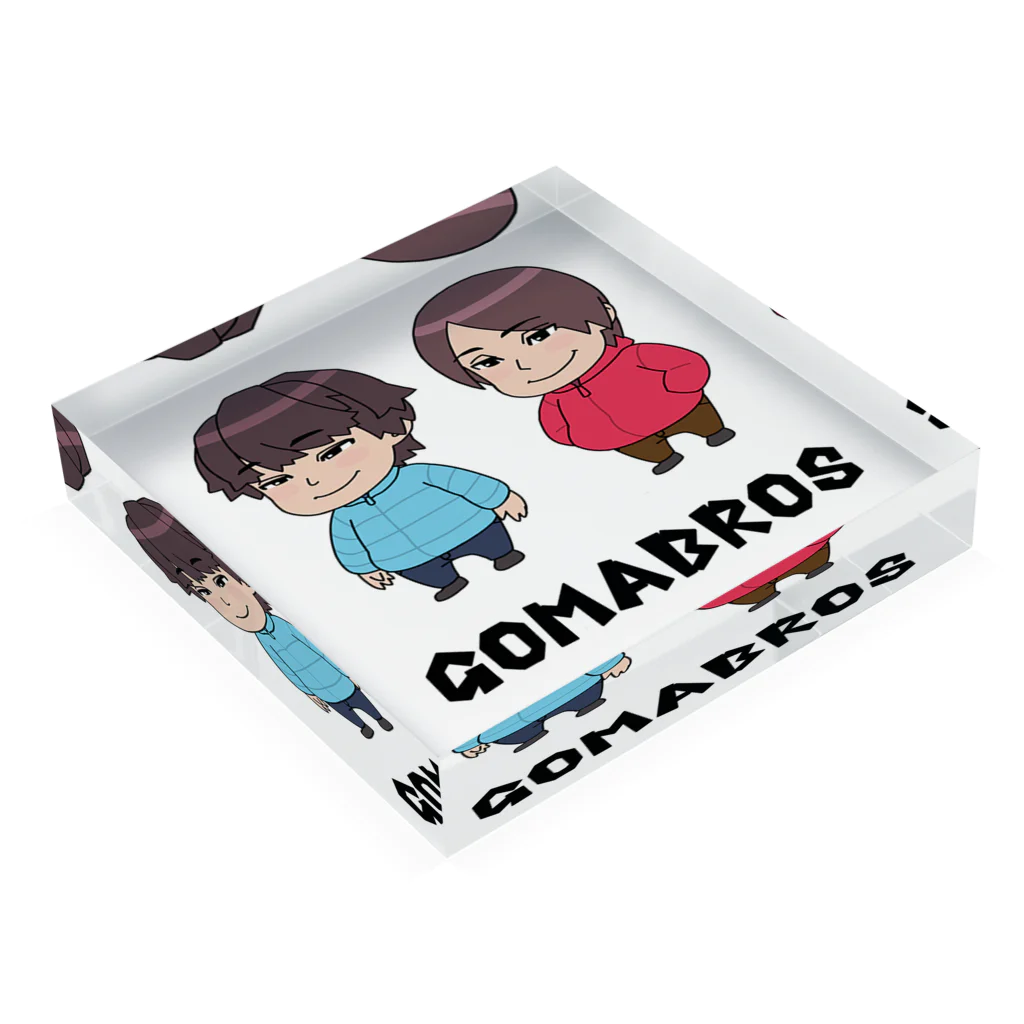 GOMA BROS TV / ゴマブロのゴマブロ似顔絵グッズ Acrylic Block :placed flat