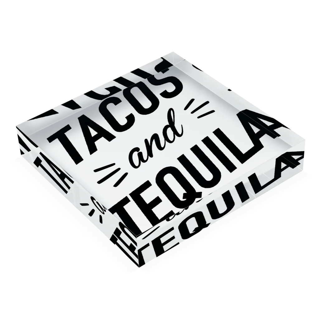 グラフィンのTACOS and TEQUILA Acrylic Block :placed flat