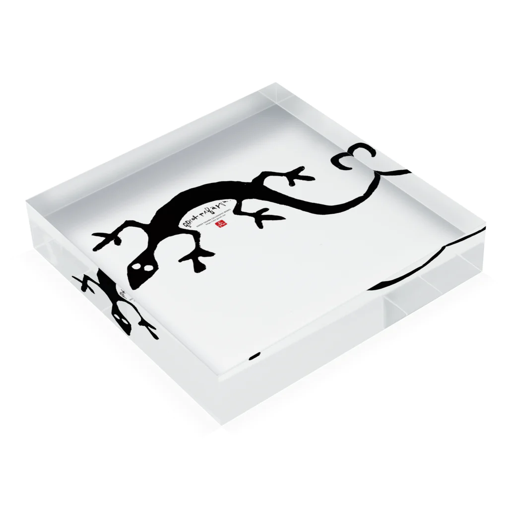 56 - Goroh TagawaのLIZARD Acrylic Block :placed flat