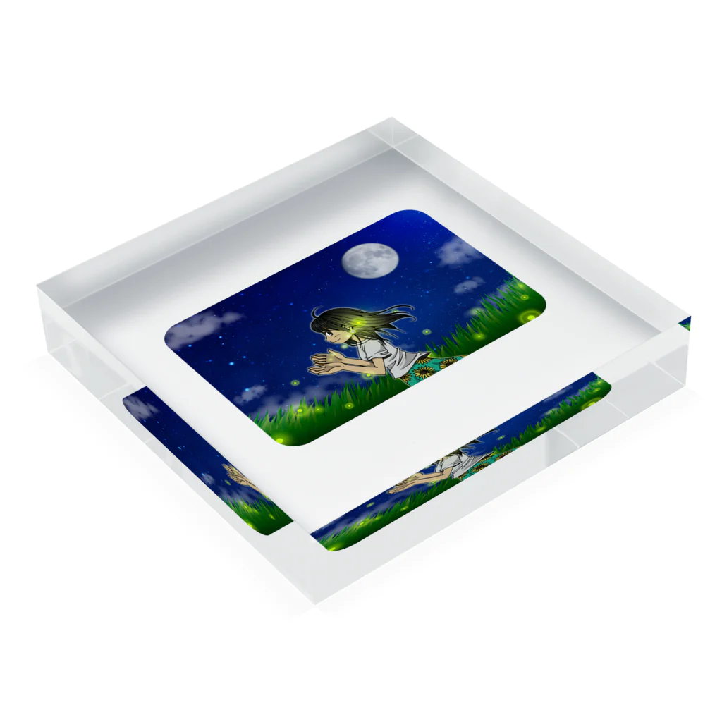 Drecome_Designの蛍 Acrylic Block :placed flat