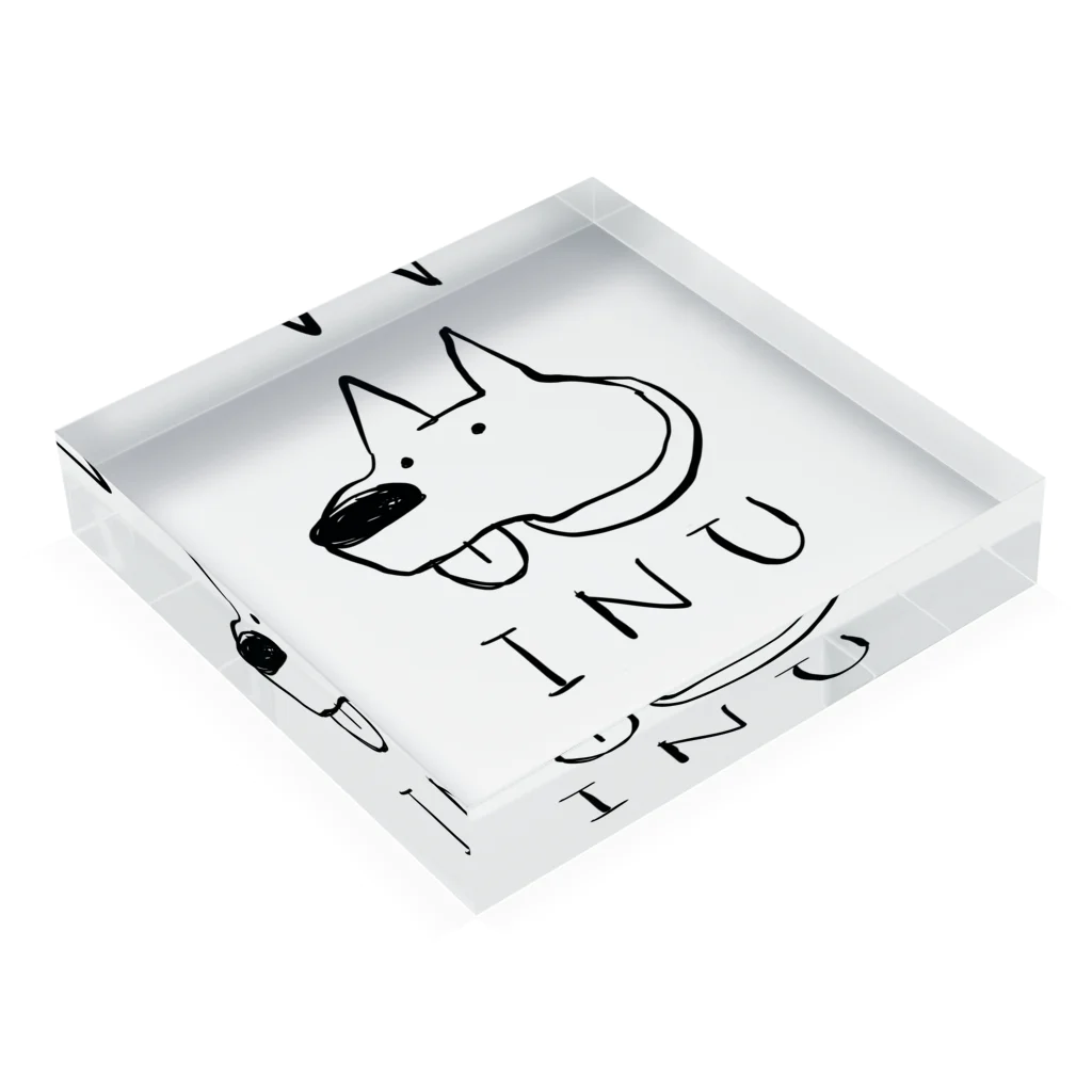 ちゅーけんのINU3 Acrylic Block :placed flat