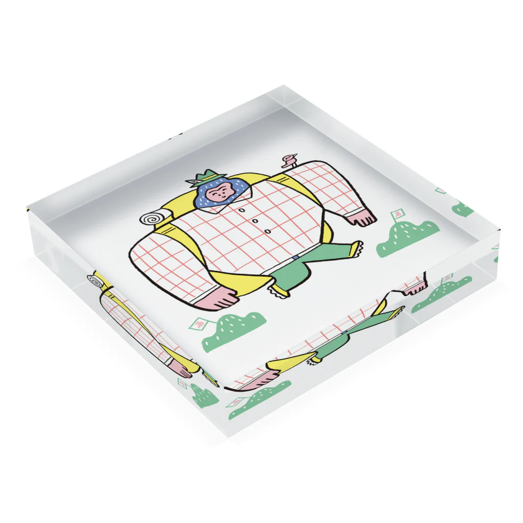 村田エリーのごりらブロック Acrylic Block :placed flat