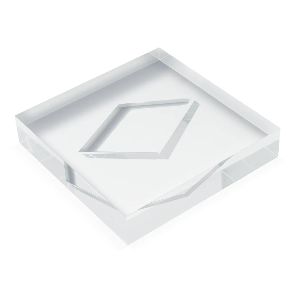 ちり紙のアクリルブロック Acrylic Block :placed flat