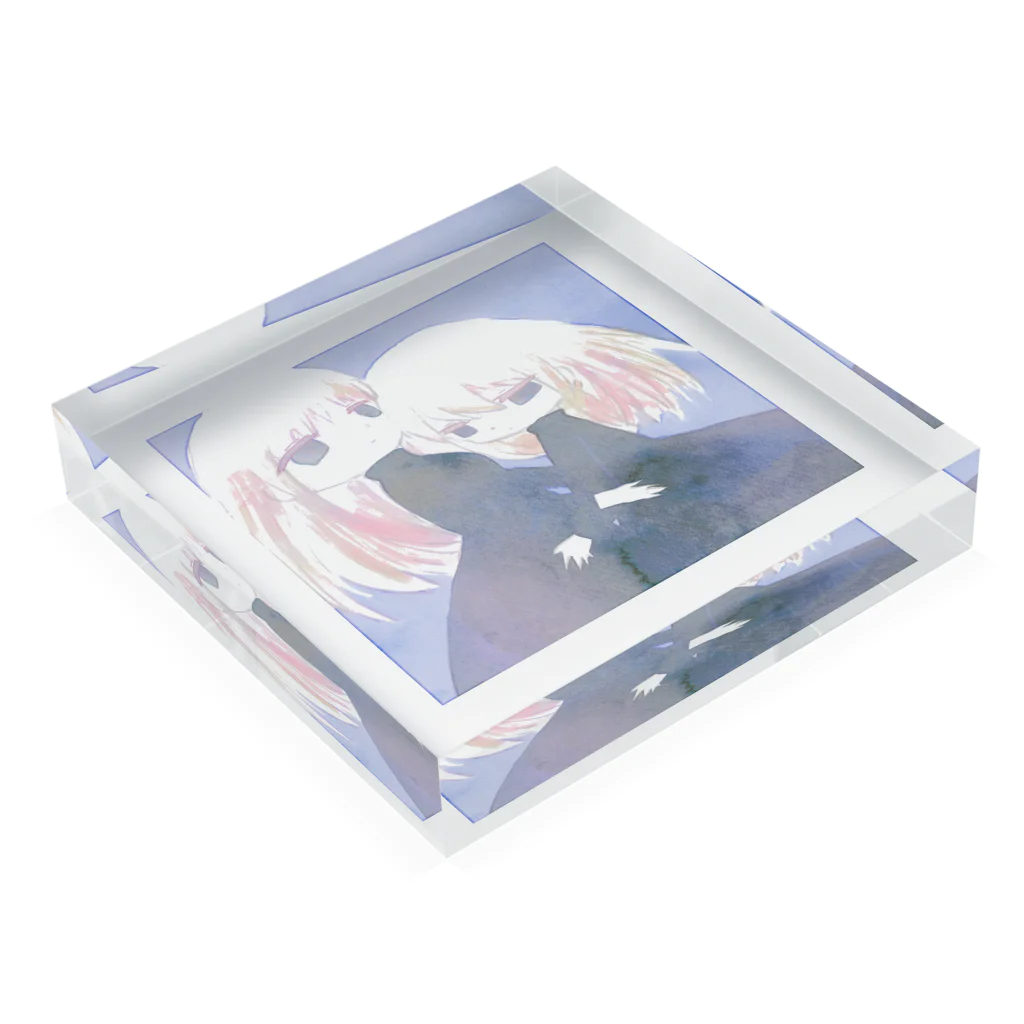 猫と睡眠薬の双子 Acrylic Block :placed flat