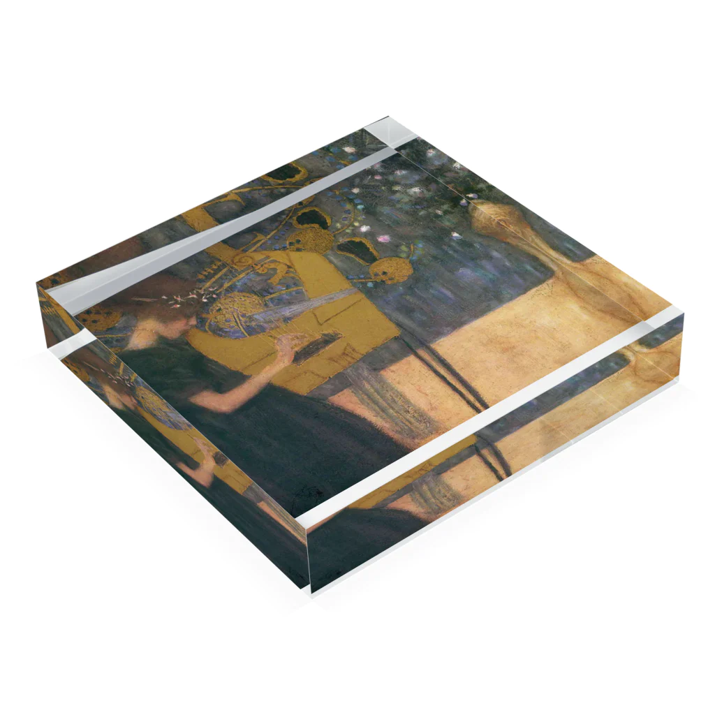 Art Baseのグスタフ・クリムト / 音楽 / 1895 / Music / Gustav Klimt Acrylic Block :placed flat
