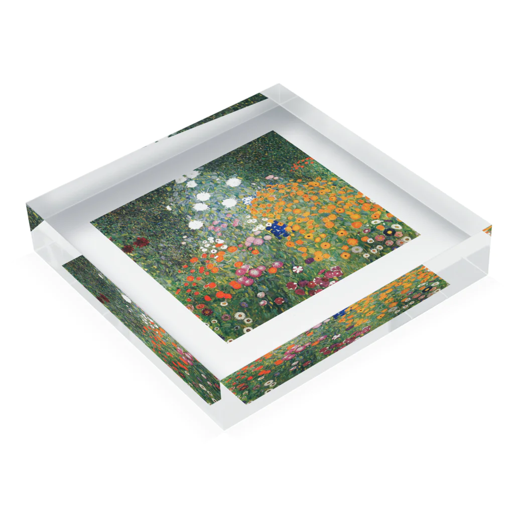 Art Baseのグスタフ・クリムト / 1907 /Flower Garden / Gustav Klimt Acrylic Block :placed flat