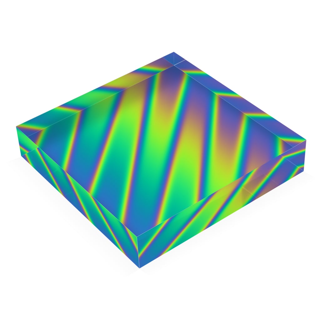 真夜中の出来事のグラデーション 001 (hologram-fu)  Acrylic Block :placed flat
