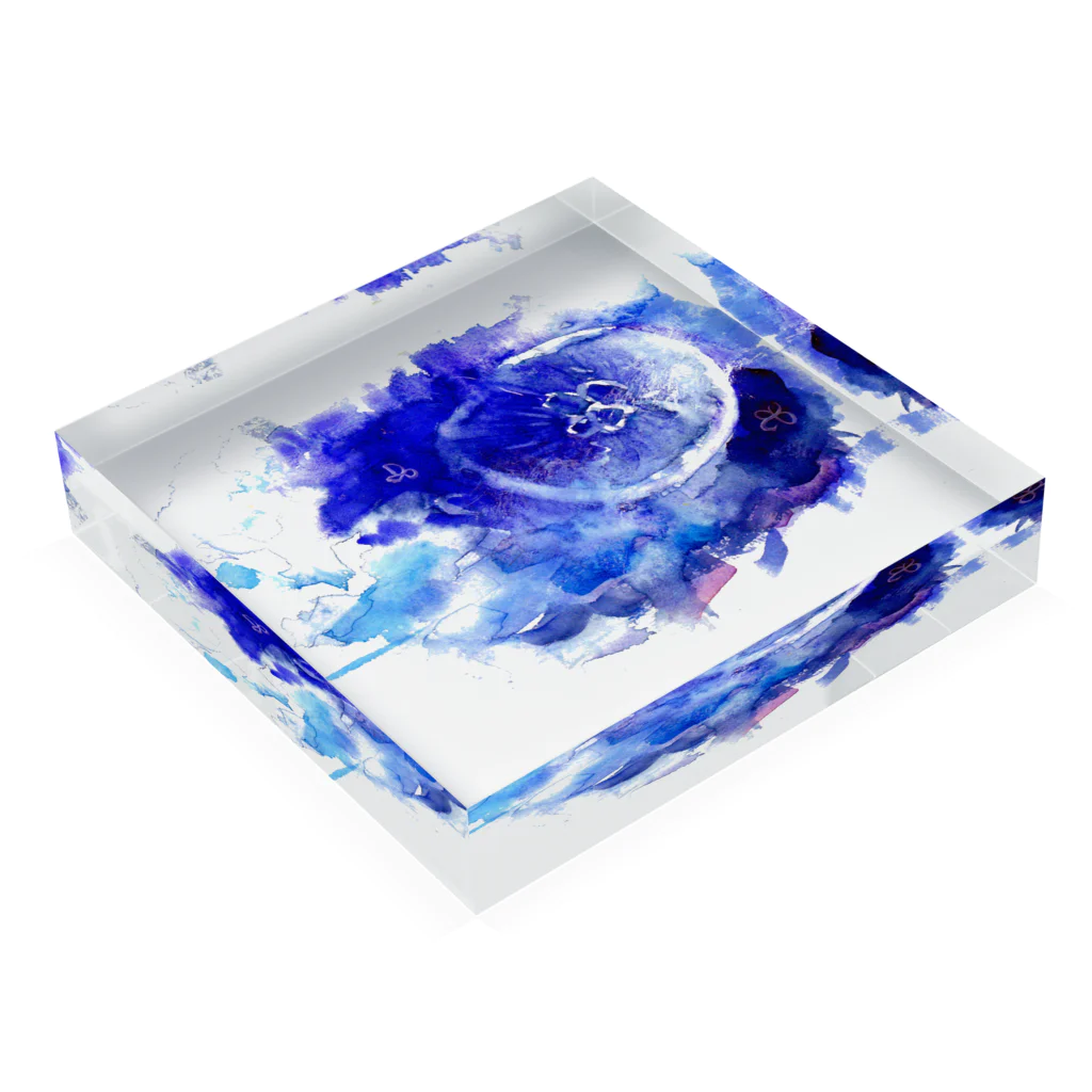 inukurumaのクラゲ Acrylic Block :placed flat