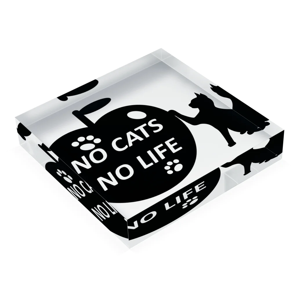 乃舞のNO CATS NO LIFE Acrylic Block :placed flat