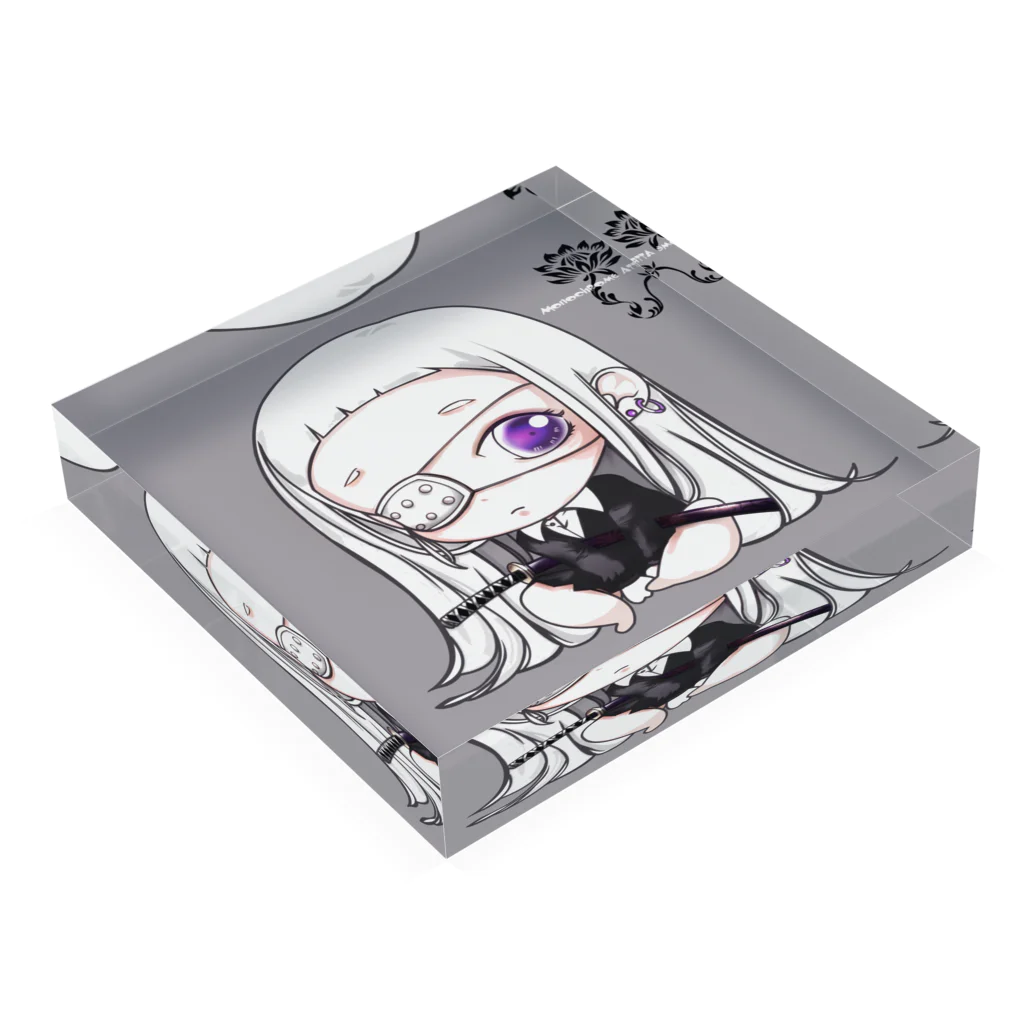 モノクロームアトラクトのあとりん Acrylic Block :placed flat