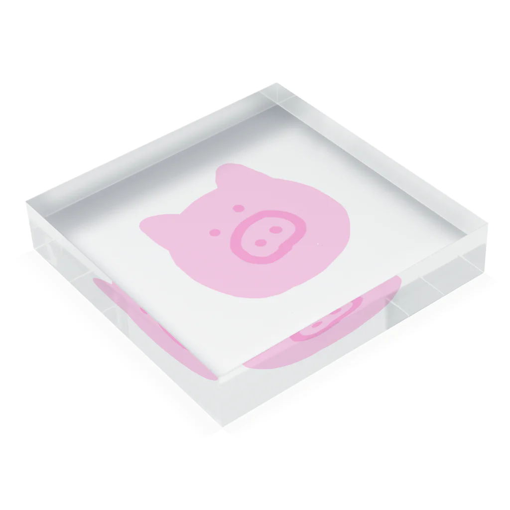 harushioriのぶたくん Acrylic Block :placed flat