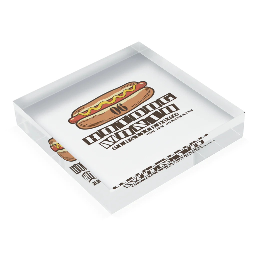 PLASTIC COBRAのHOT DOG MANIA Acrylic Block :placed flat