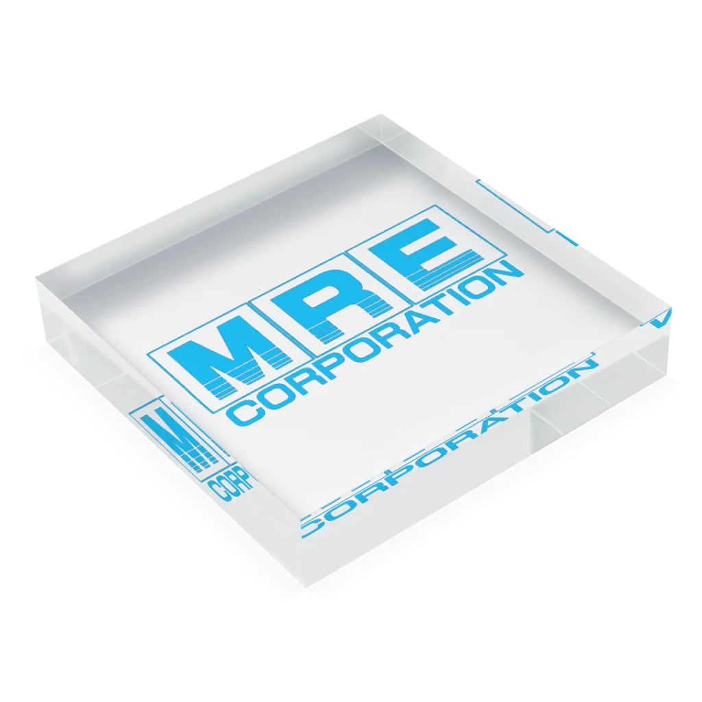 CPRTDEL のノスタルジックメーカー（MRE） LightBlue Acrylic Block :placed flat
