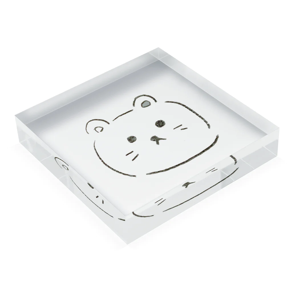 スペシャルさきちゃんのねこのシロ Acrylic Block :placed flat