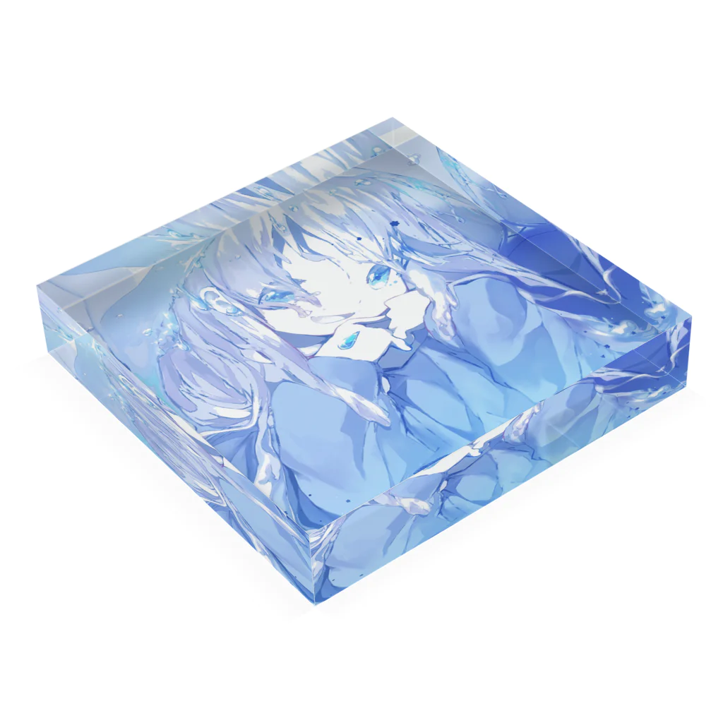 Mercureのスライムたゃん Acrylic Block :placed flat