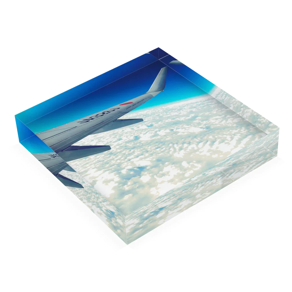 westernの空と翼 Acrylic Block :placed flat