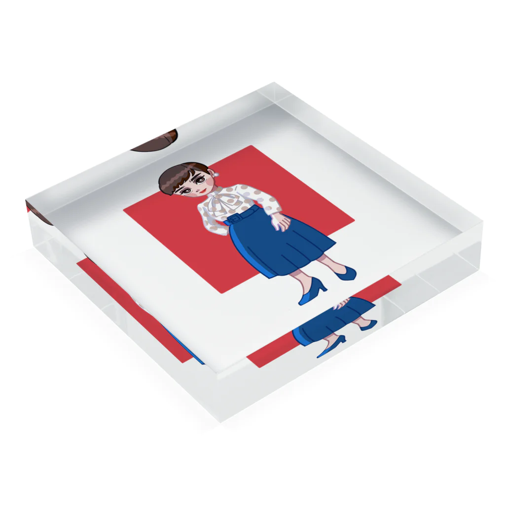 Mizunokoのイギリスガール Acrylic Block :placed flat