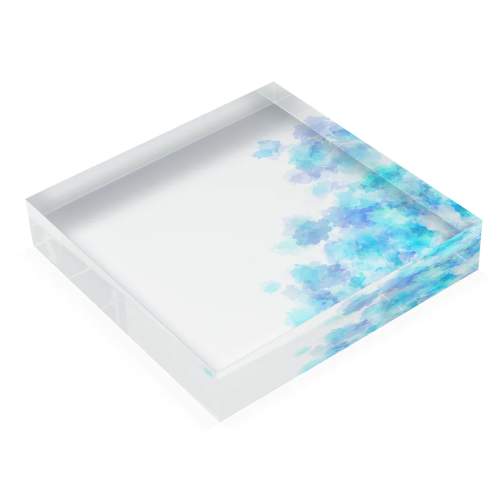 -S.reboot-の青く混ざる彩 Acrylic Block :placed flat