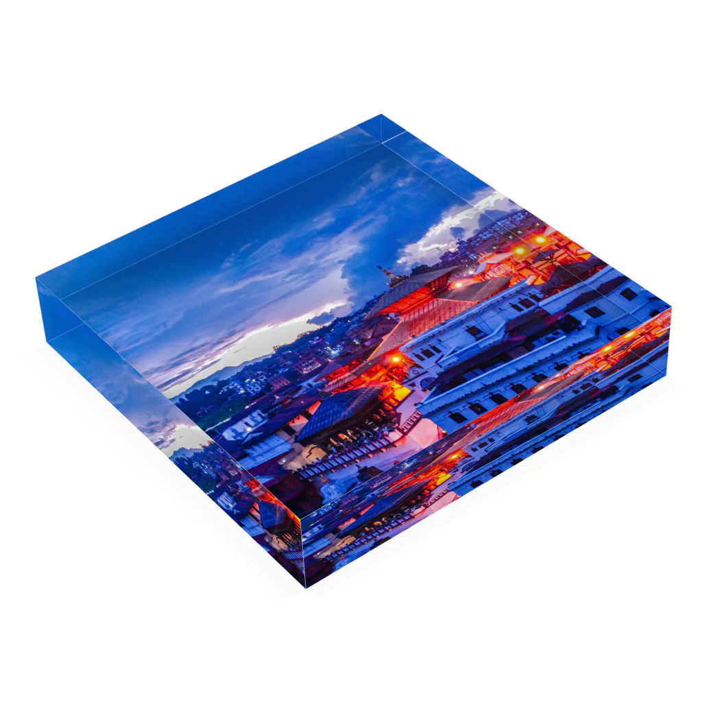 orange_honeyの夕焼け9 Acrylic Block :placed flat