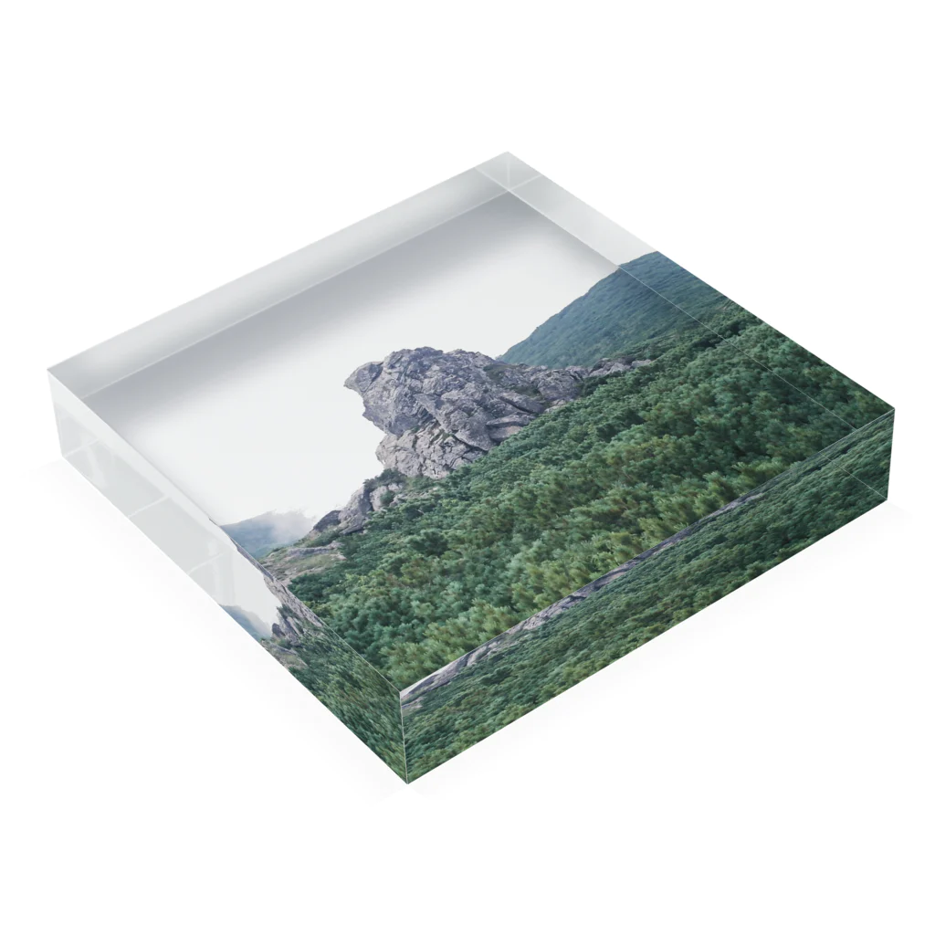 meronsodabonbonの青い山 Acrylic Block :placed flat