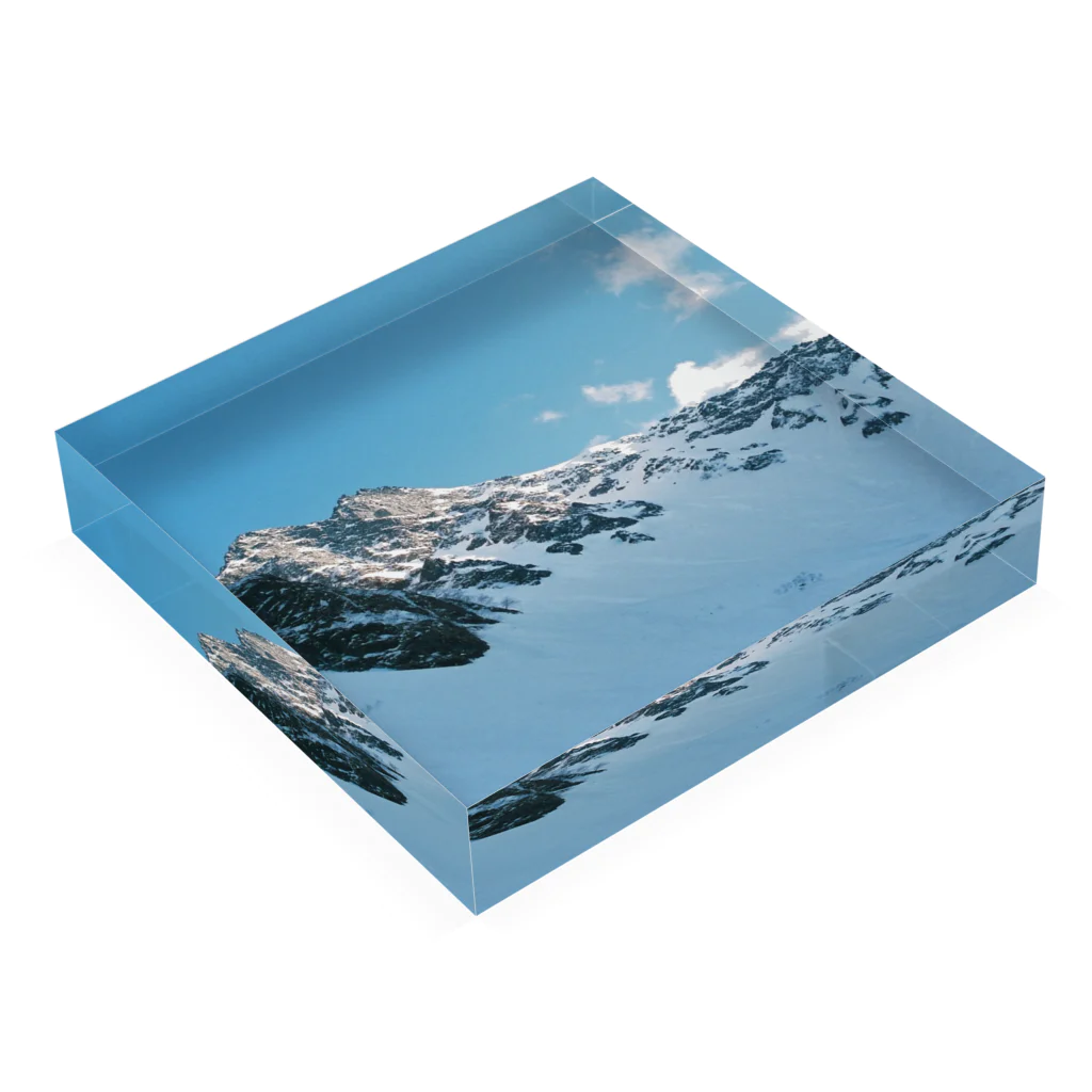 meronsodabonbonの雪の峰 Acrylic Block :placed flat