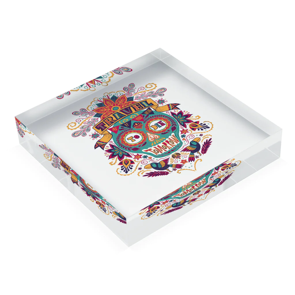 IZANAMI by Akane YabushitaのTravel As if You Were to Die Tomorrow Acrylic Block :placed flat