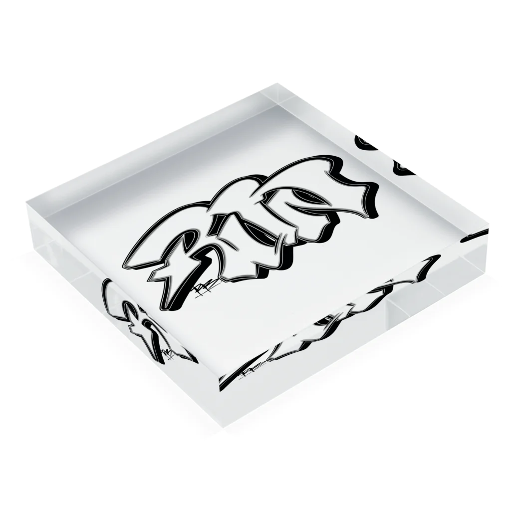 PB.DesignsのRUN PB-Graffiti Acrylic Block :placed flat