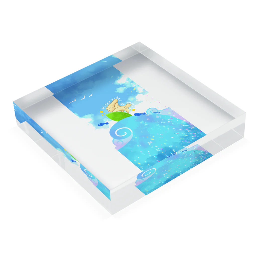 R&Mのといといヴィッキーくん Acrylic Block :placed flat