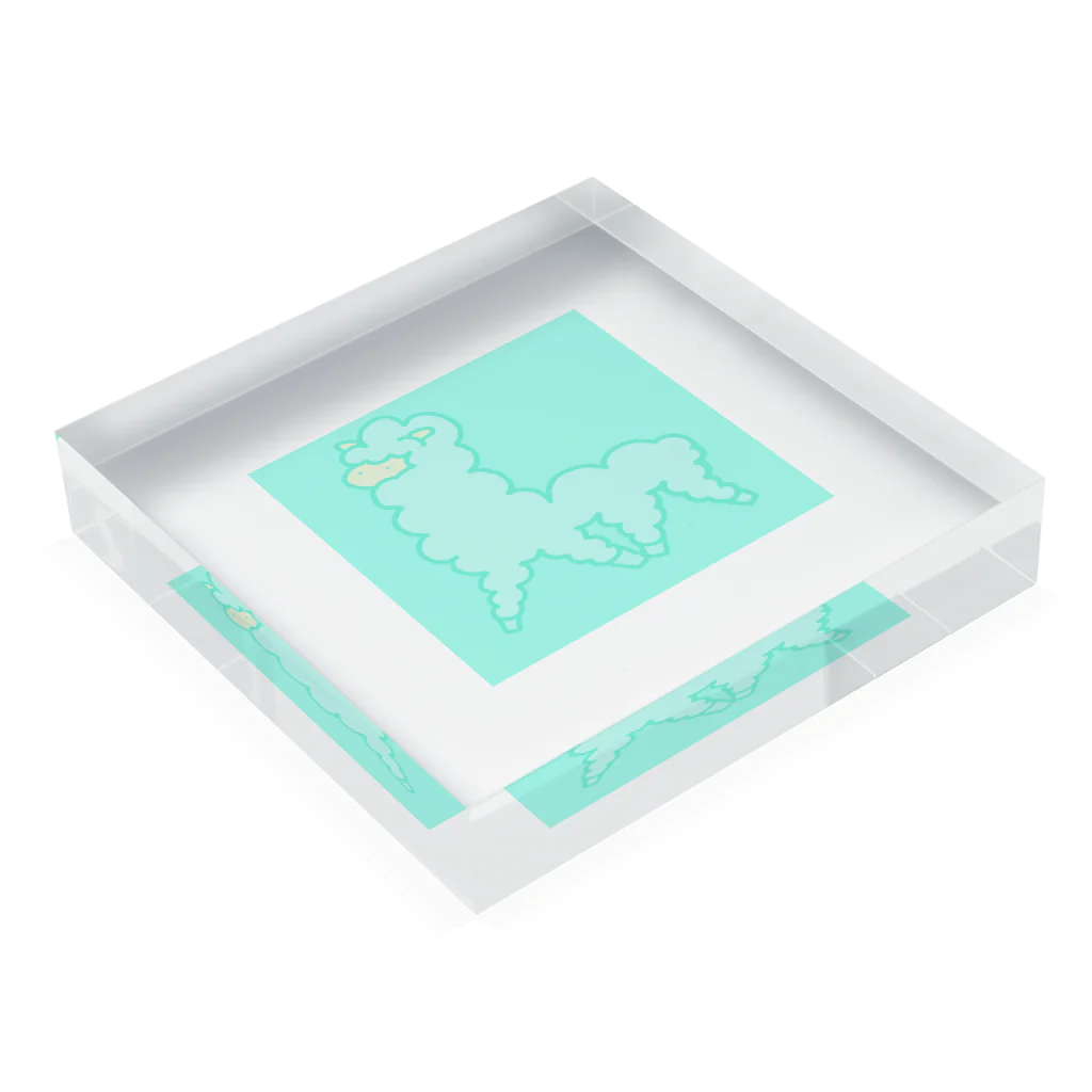 現実逃避のゆめみるあるぱかのあくりるぶろっく Acrylic Block :placed flat