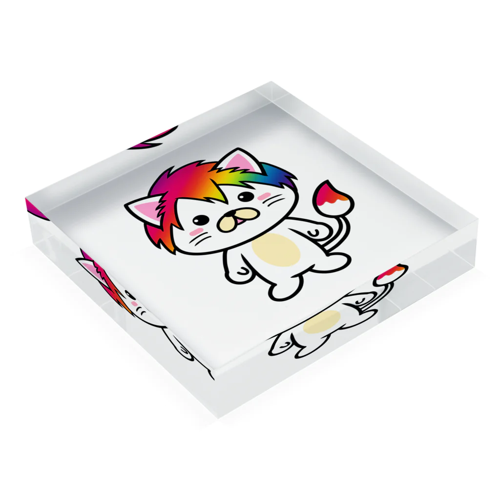 youのゆうにゃん Acrylic Block :placed flat