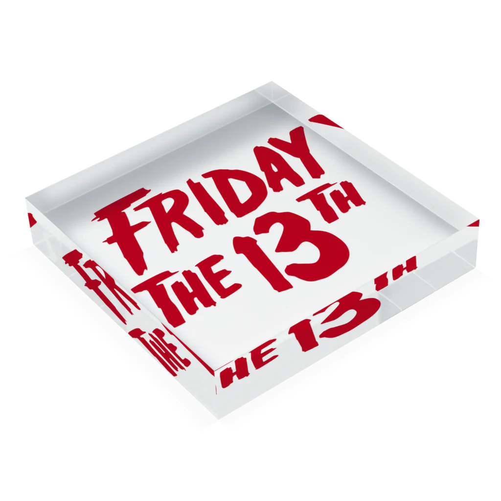 NIPPON DESIGNのFRIDAY THE 13TH アクリルブロックの平置き