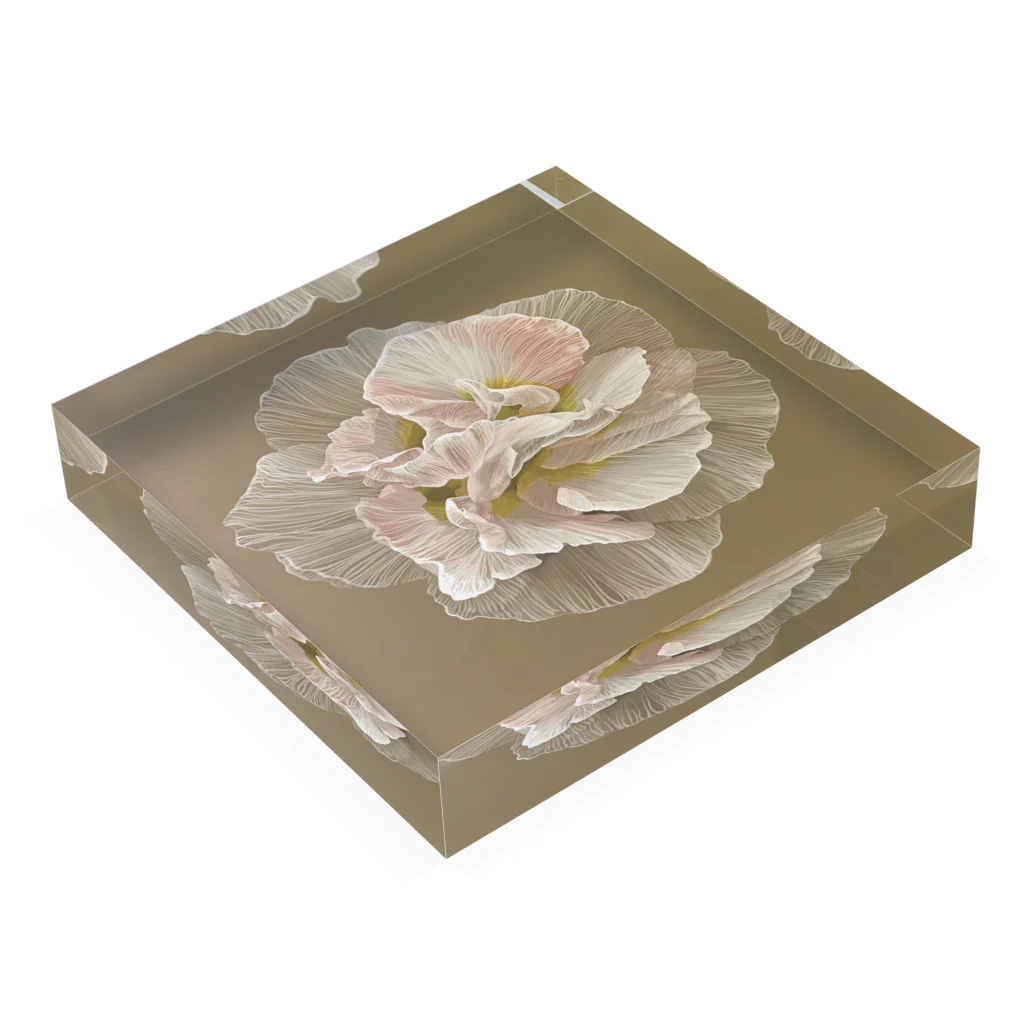 NORIAKI ANDOの芙蓉 Acrylic Block :placed flat