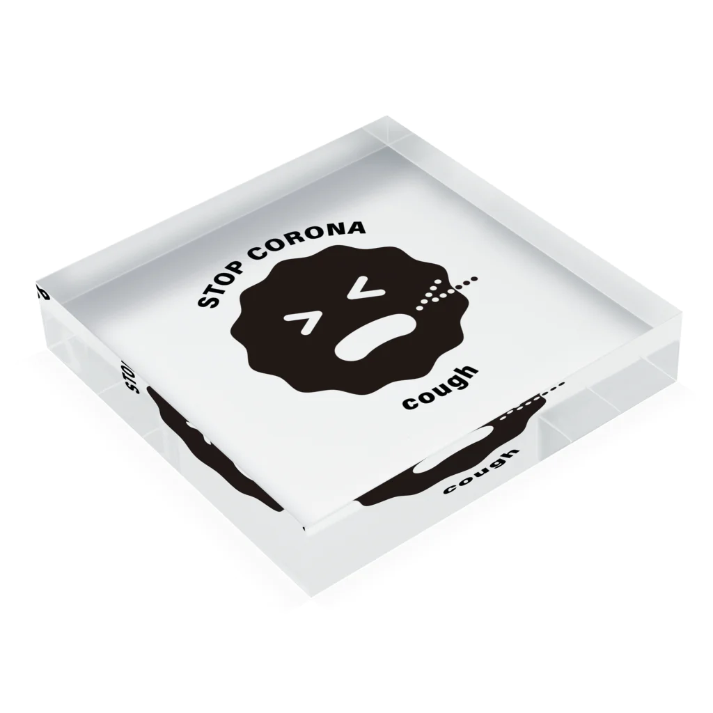 コロナマーク / corona-markのコロナマーク / cough Acrylic Block :placed flat