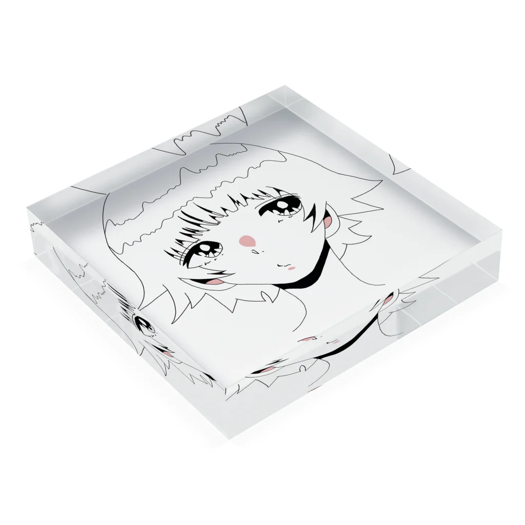 P-girlの半顔 Acrylic Block :placed flat