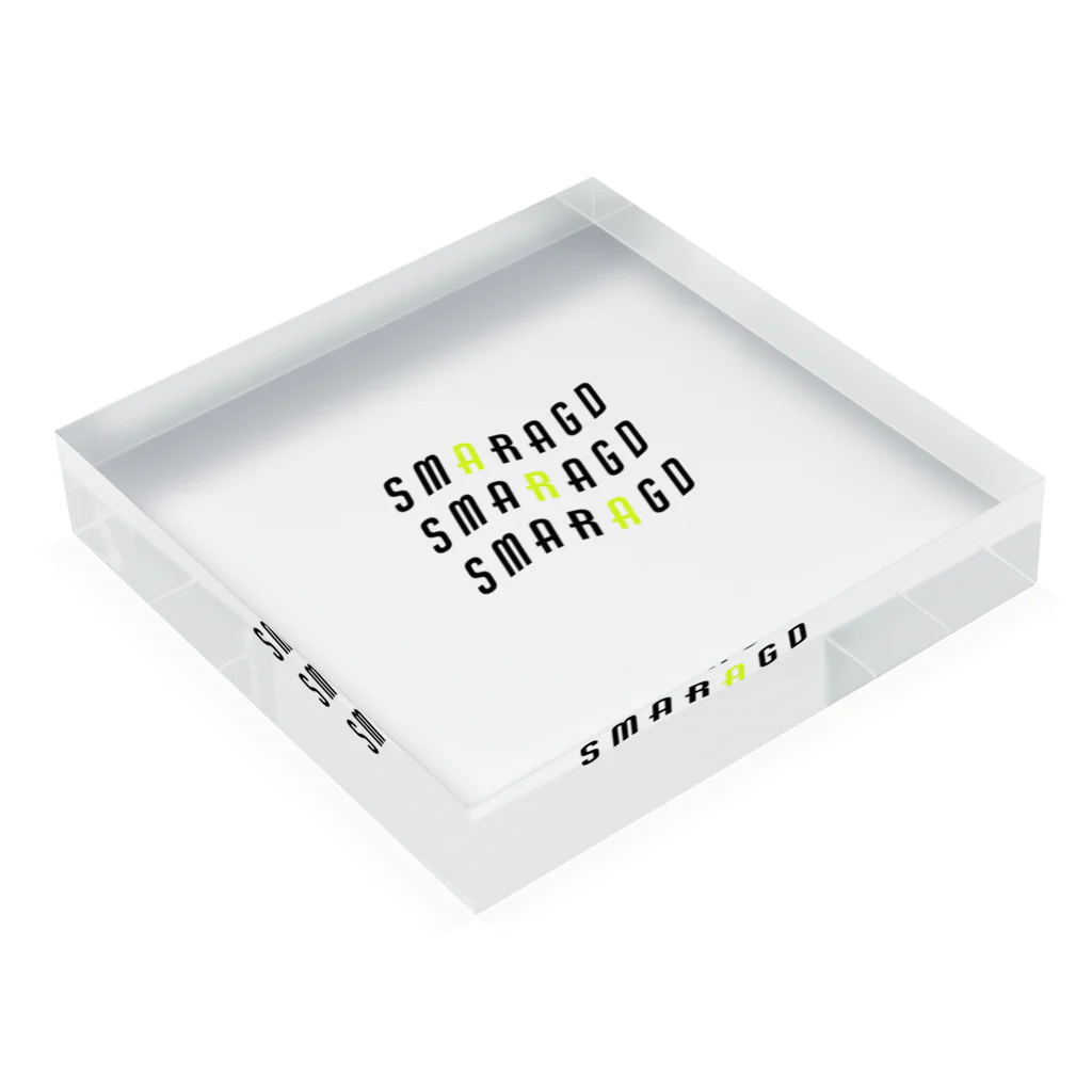 smaragdのSmaragd neonyellow Acrylic Block :placed flat