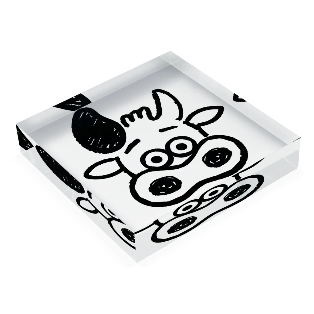 SIRCARSのRainのSIRCARSのうしくん Acrylic Block :placed flat