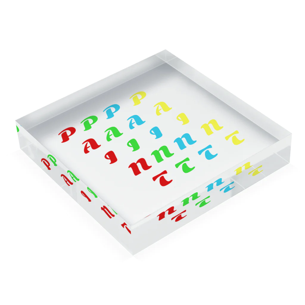 PAINTのペイント Acrylic Block :placed flat