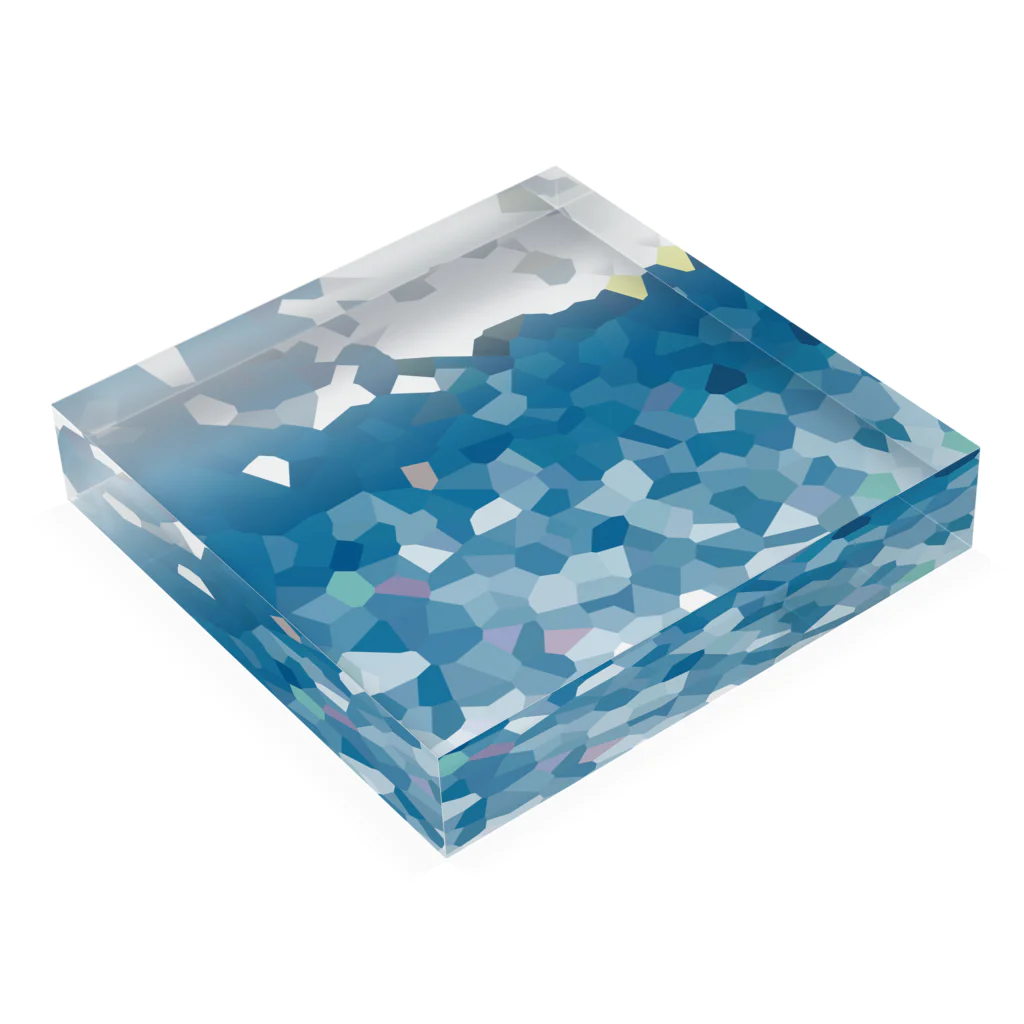 “すずめのおみせ” SUZURI店のOcean Acrylic Block :placed flat