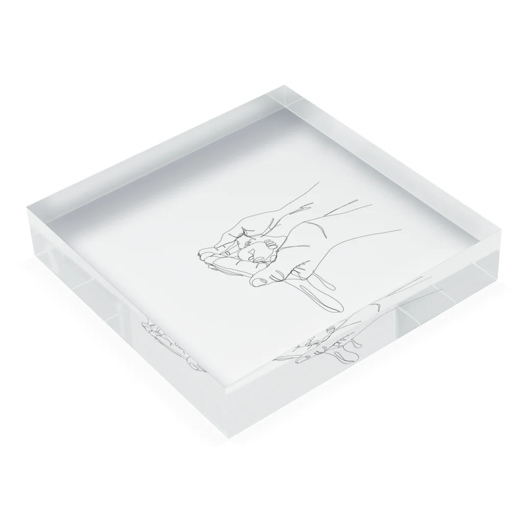 min-taのこぼれる Acrylic Block :placed flat