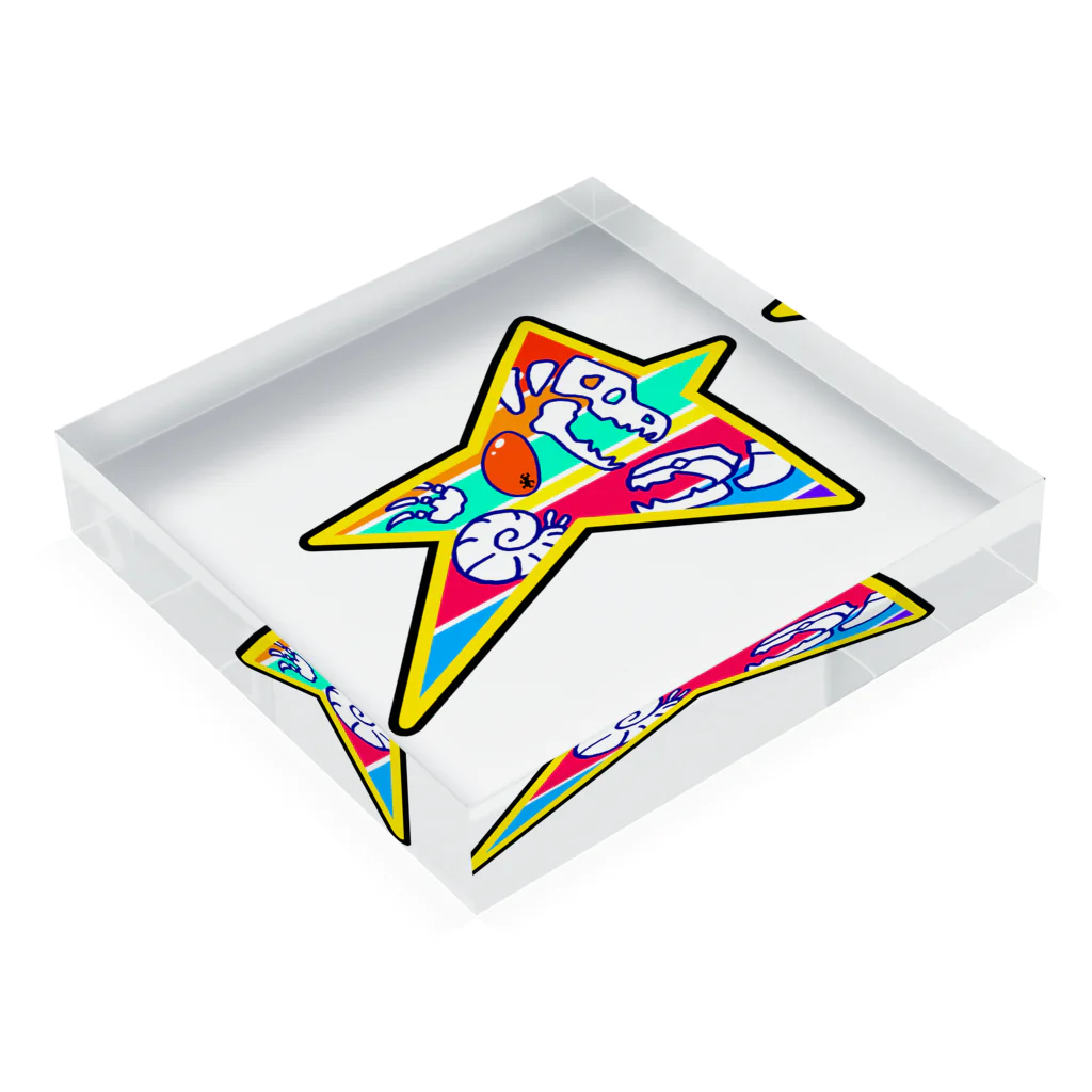 LIFE_is_a_JOKEの地層-スター Acrylic Block :placed flat