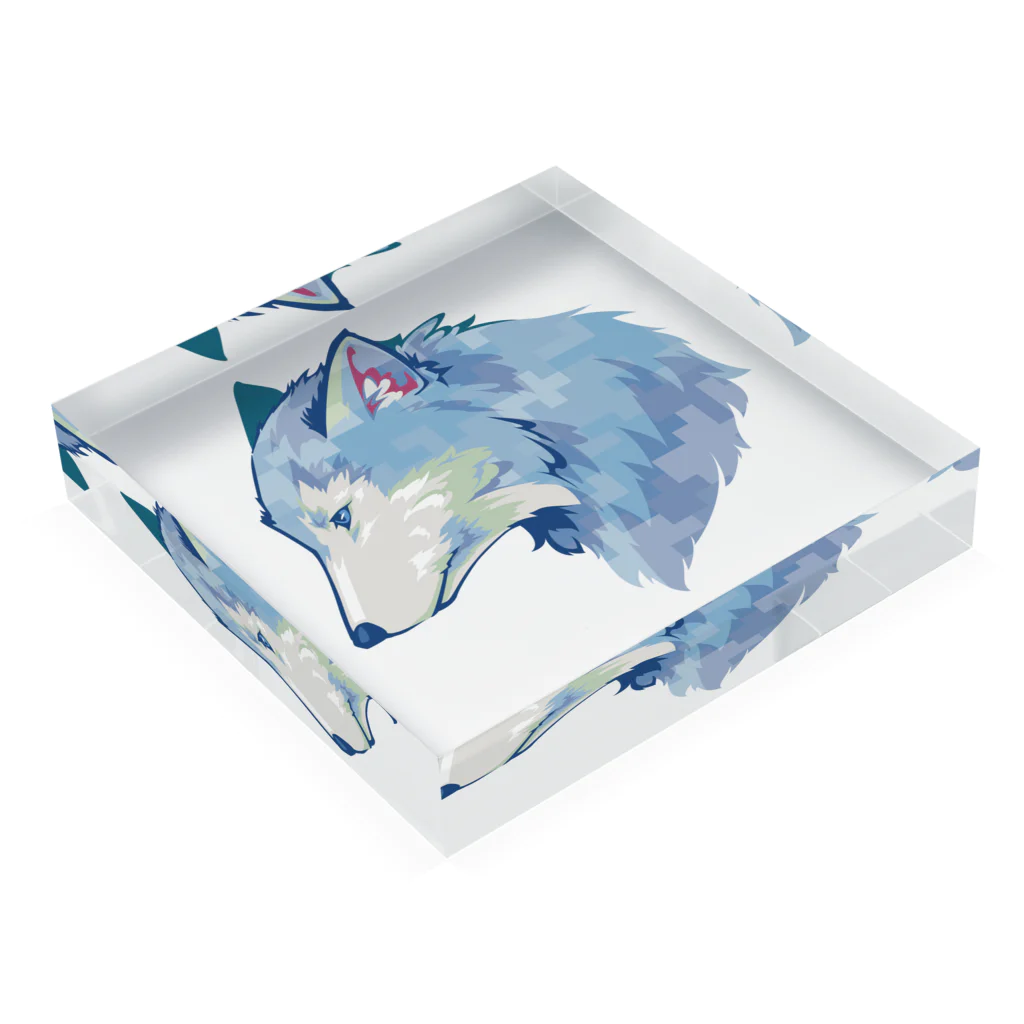 竹脇モータース２号店のWinter/Wolf Acrylic Block :placed flat