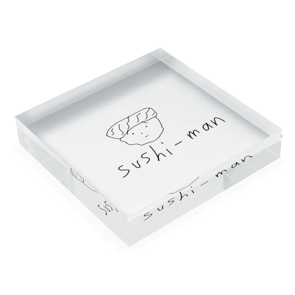 sushi-manのsushi-man Acrylic Block :placed flat