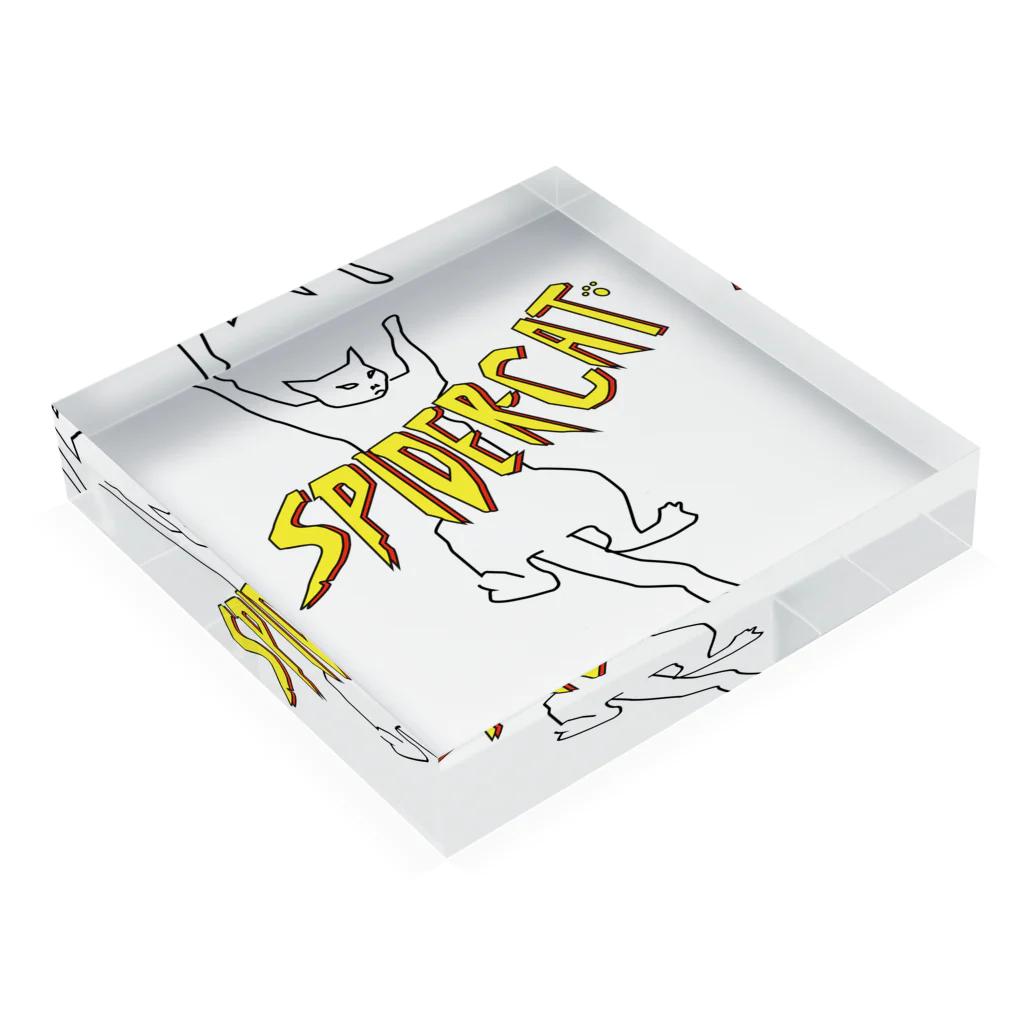 kemumakiのspider cat Acrylic Block :placed flat