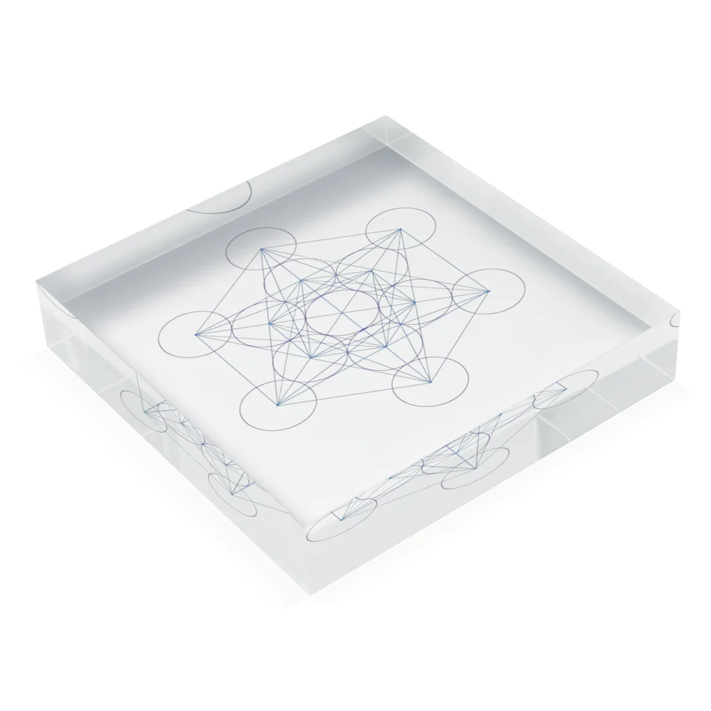 silvermist358のシンプル　「Metatron’s Cube」 アクリルブロックの平置き