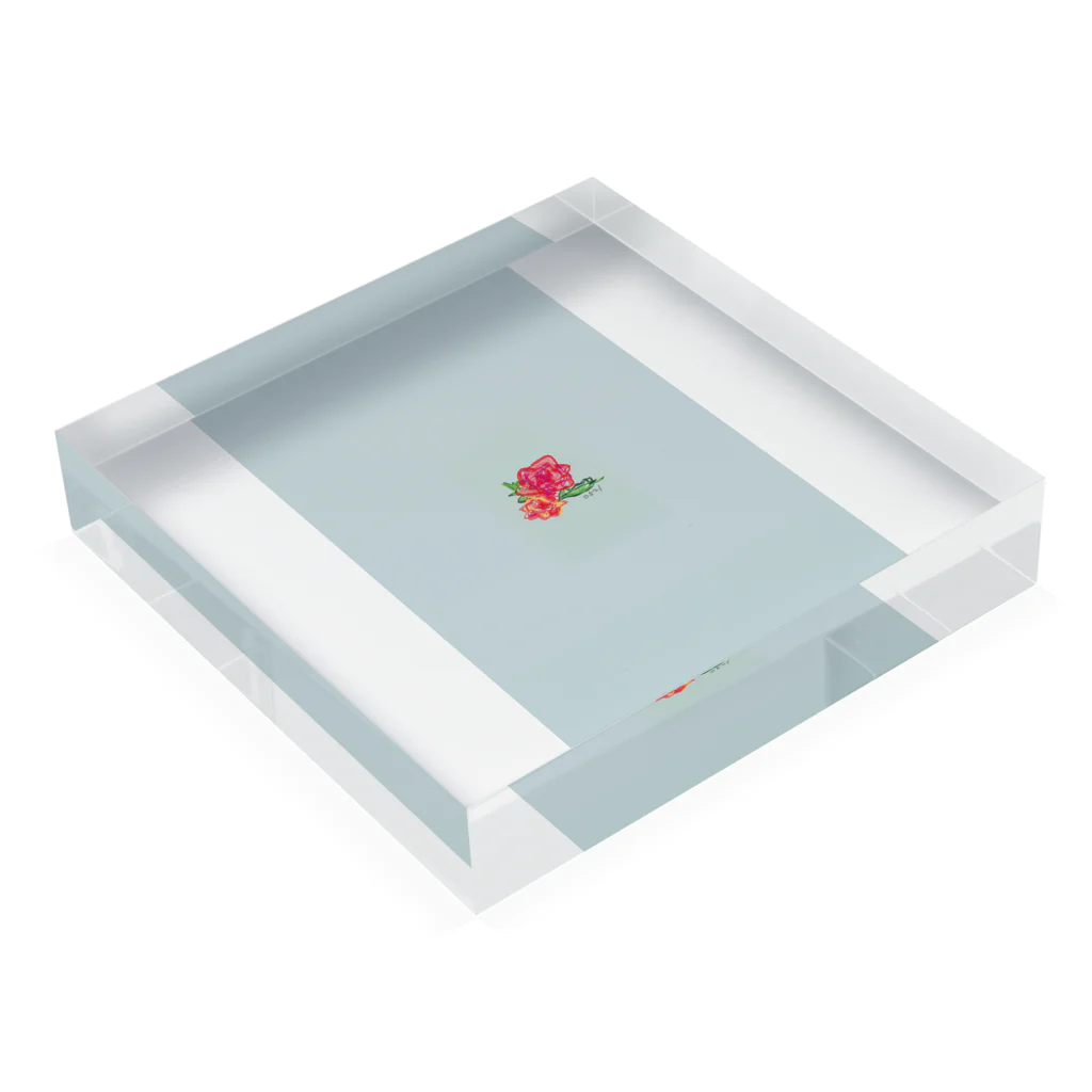 とめまるの0521:愛 Acrylic Block :placed flat