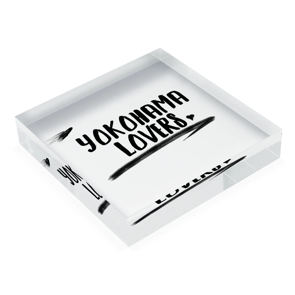 KEN's☆BASEBALL FAN SHOPのYOKOHAMA LOVERS 1 Acrylic Block :placed flat