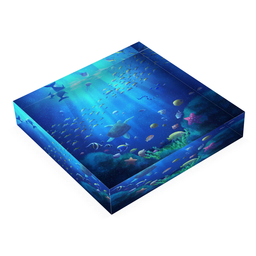 Cocohashop*のまるで水族館 Acrylic Block :placed flat