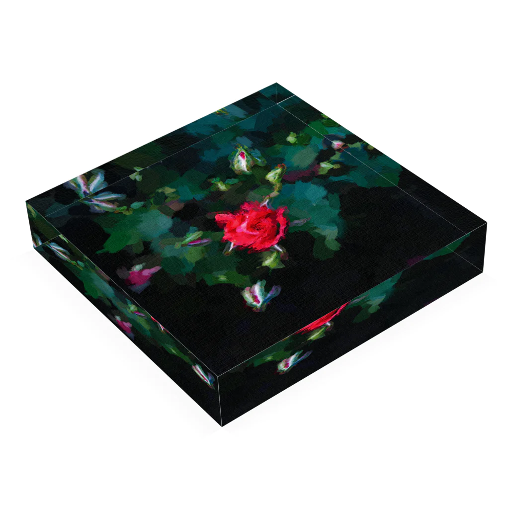 Takashi MUKAIのBlock-Rose03 Acrylic Block :placed flat